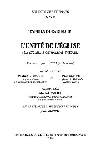 ﻿وحدت کلیسای کاتولیک / De Ecclesiae catholicae unitate