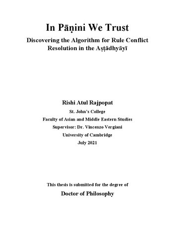 ﻿در Pāṇini We Trust: کشف الگوریتم برای حل تعارض قواعد در اشتدادیایی