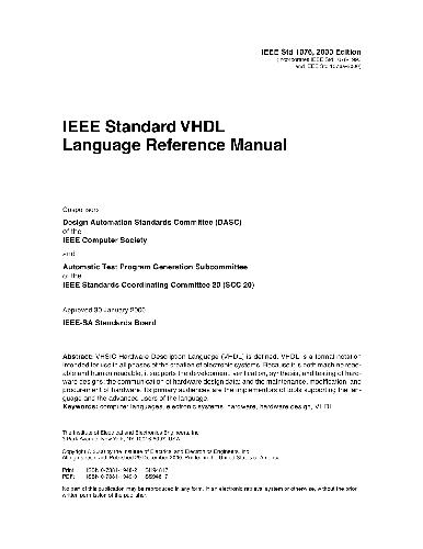 ﻿راهنمای زبان استاندارد 1076-2000 IEEE VHDL مرجع
