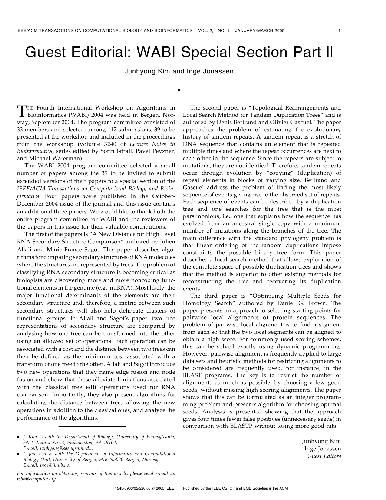 معاملات IEEE در زیست شناسی محاسباتی و زیست فناوری اطلاعات (ژانویه و مارس)