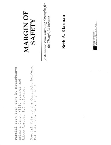 ﻿حاشیه ایمنی: استراتژی های سرمایه گذاری با ارزش ریسک گریز برای سرمایه گذار متفکر