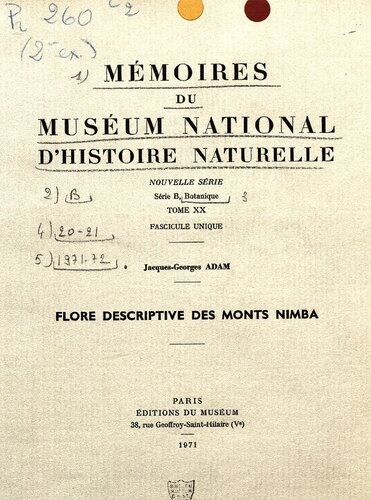 ﻿خاطرات موزه ملی تاریخ طبیعی. کتابچه منحصر به فرد جلد XX