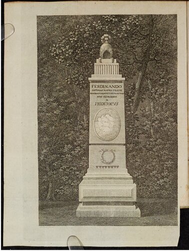 ﻿نقاشی تاریخی [نقاشی] توسط دوک فردیناند از براونشوایگ-ولفن‌بوتل برای توضیح نقشه تمثیلی که بر روی ستون افتخاری دوک در جنگل نزدیک Jägerspreis قرار گرفته است.