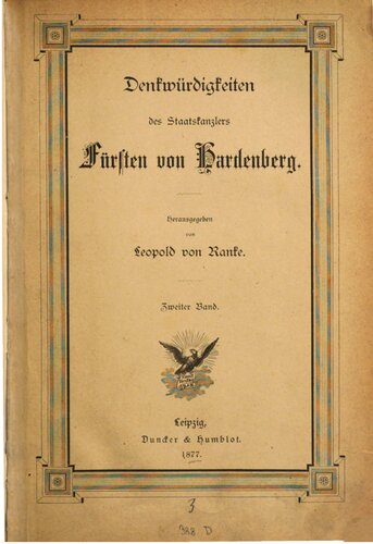 ﻿خاطرات صدراعظم ایالت شاهزاده فون هاردنبرگ