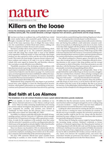 طبیعت (جلد 434 ، شماره 7030 ، 10 مارس 2005)