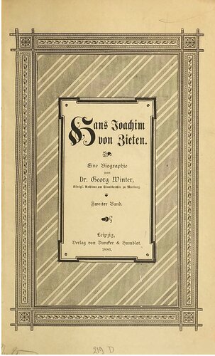 ﻿هانس یواخیم فون زیتن: بیوگرافی