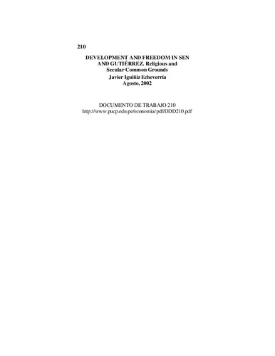 ﻿توسعه و آزادی در آمارتیا سن و گوستاوو گوتیرز. زمینه های مشترک مذهبی و سکولار