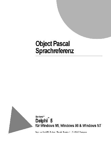 مرجع زبان Pascal شیject