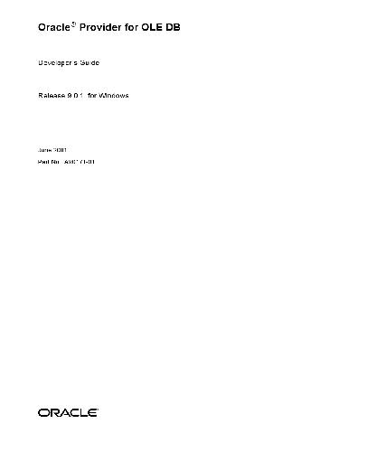 ارائه دهنده اوراکل برای OLE DB راهنمای توسعهدهنده