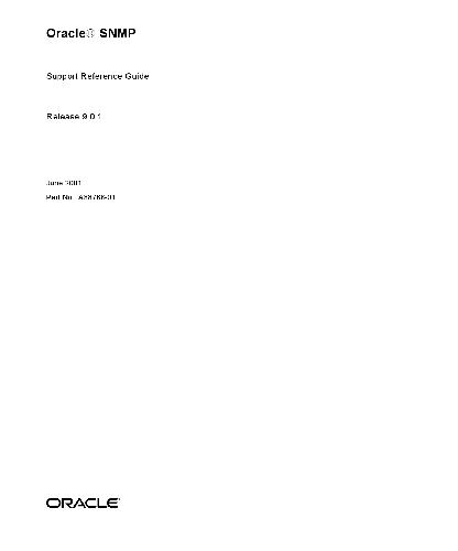 اوراکل SNMP. راهنمای مرجع پشتیبانی