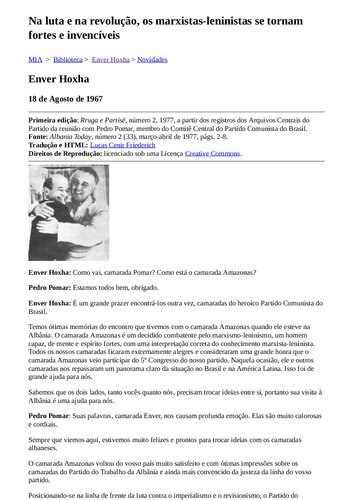 ﻿در مبارزه و انقلاب، مارکسیست لنینیست ها قوی و شکست ناپذیر می شوند