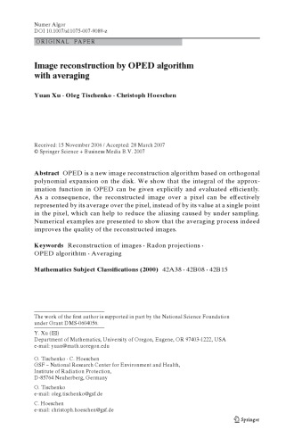 ﻿بازسازی تصویر با الگوریتم OPED با میانگین گیری