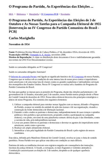 ﻿برنامه حزب، تجربیات انتخاباتی