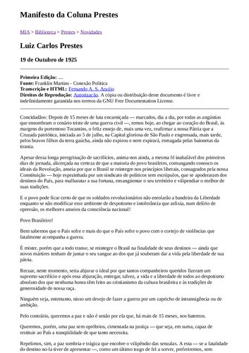 ﻿مانیفست ستون Prestes