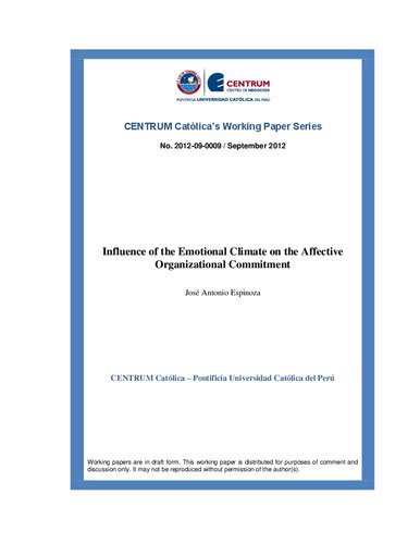 ﻿تأثیر جو عاطفی بر تعهد سازمانی مؤثر