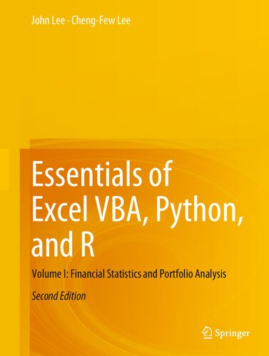 ﻿ملزومات Excel VBA، Python و R: جلد اول: آمار مالی و تجزیه و تحلیل پورتفولیو