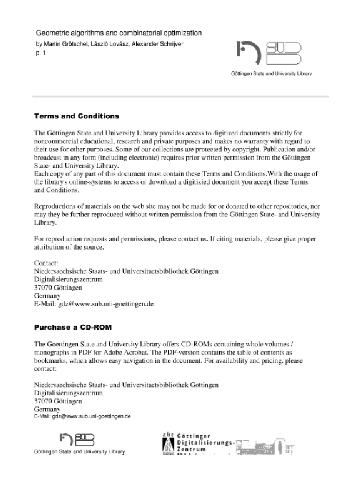 الگوریتم های هندسی و بهینه سازی ترکیبی