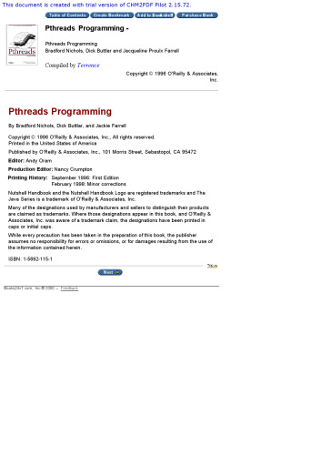 ﻿برنامه نویسی Pthreads: استاندارد POSIX برای چند پردازش بهتر