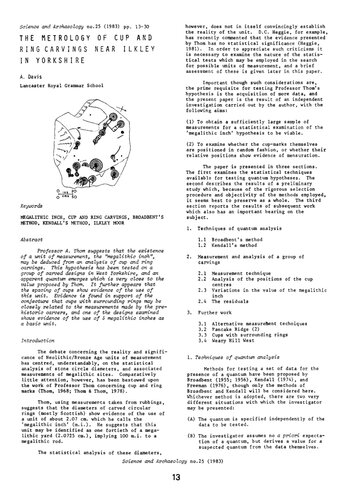 ﻿مترولوژی حکاکی های جام و حلقه در نزدیکی ایلکلی در یورکشایر