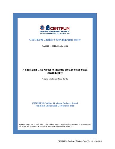 ﻿یک مدل رضایت‌بخش DEA برای اندازه‌گیری ارزش ویژه برند مبتنی بر مشتری