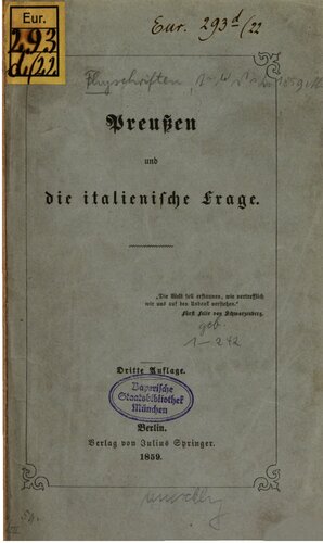 ﻿پروس و مسئله ایتالیا