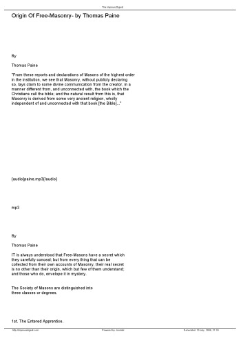 ﻿خاستگاه فراماسونری