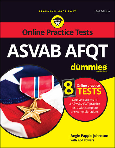 ﻿ASVAB AFQT For Dummies: Book 8 Practice Tests Online