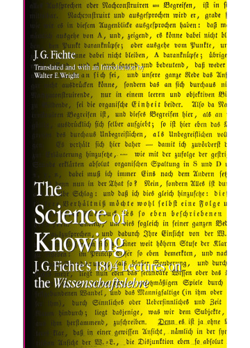 علم دانستن: J.G. سخنرانی های فیشته در سال 1804 در Wissenschaftslehre