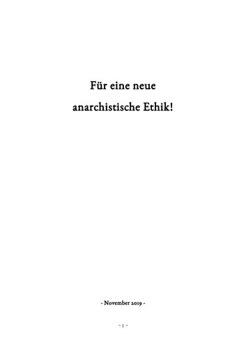 ﻿برای یک اخلاق آنارشیستی جدید!