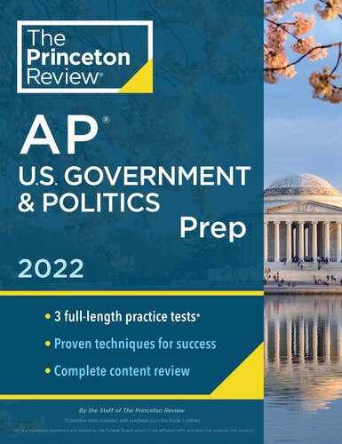 ﻿پرینستون ریویو AP US State & Politics Prep، 2022: تست های تمرین + بررسی کامل محتوا + استراتژی ها و تکنیک ها