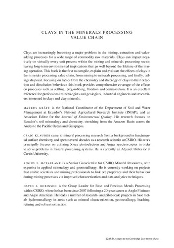 ﻿خاک رس در زنجیره ارزش پردازش مواد معدنی