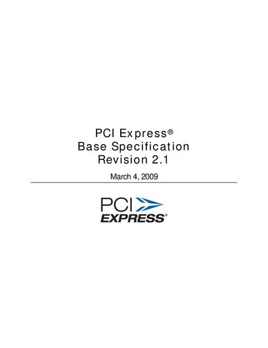 ﻿مشخصات پایه PCI Express، ویرایش 2.1