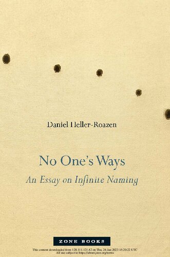 ﻿No One’s Ways: An Essay on Infinite Naming
