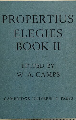 ﻿Propertius: Elegies: Book II