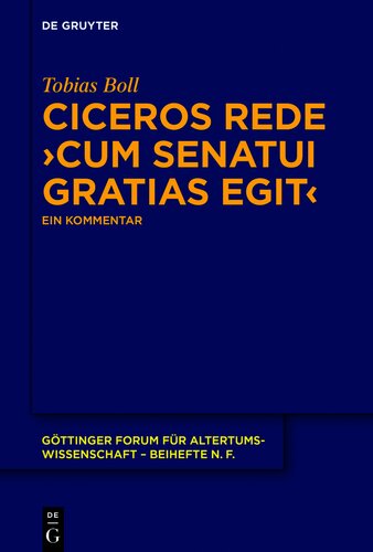 ﻿گفتار سیسرو cum senatui gratias egit: یک نظر