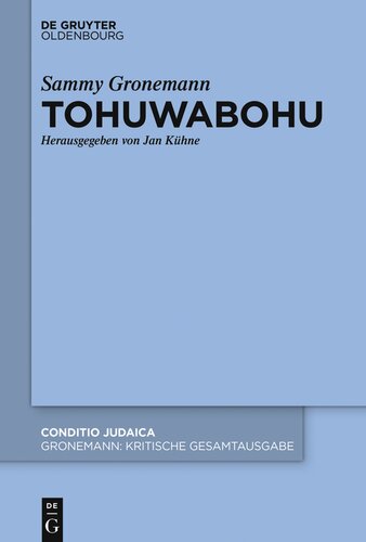 ﻿Tohuwabohu / Sammy Gronemann: Critical Complete Edition Volume 2