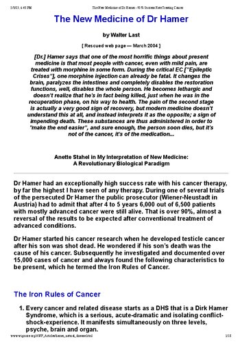 ﻿پزشکی جدید آلمانی - خطر مرفین یا کشنده درد - رایک هامر