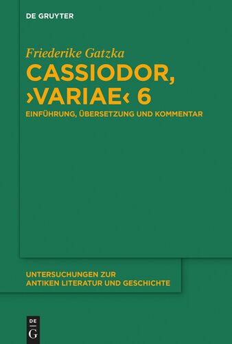 ﻿Cassiodorus, >Variae< 6: مقدمه، ترجمه و تفسیر