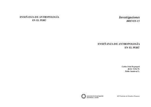 ﻿تدریس انسان شناسی در پرو