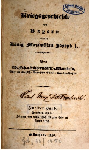 ﻿تاریخ جنگ باواریا در زمان پادشاه ماکسیمیلیان جوزف اول، / از 1808 تا پایان 1809
