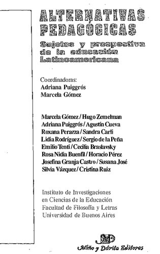 ﻿جایگزین های آموزشی موضوعات و دیدگاه های آموزش آمریکای لاتین