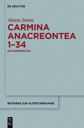 ﻿Carmina anacreontea 1-34: یک نظر
