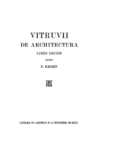 ﻿Vitruvii de Architectura libri decem