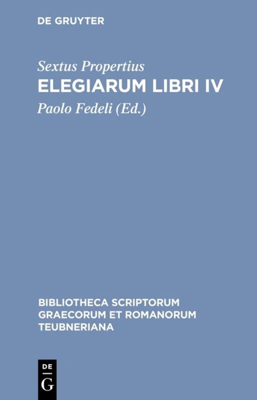 ﻿Elegiarum Libri IV