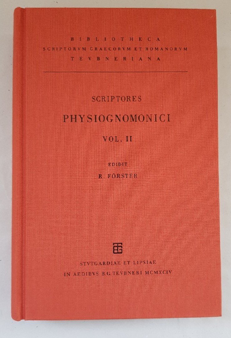 ﻿نویسندگان Physiognomonici: جلد دوم Physiognomonica anonymi، Pseudopolemonis، Rasis، Secreti secretorum Latine، anonymi Graece، fragmenta، indices continens