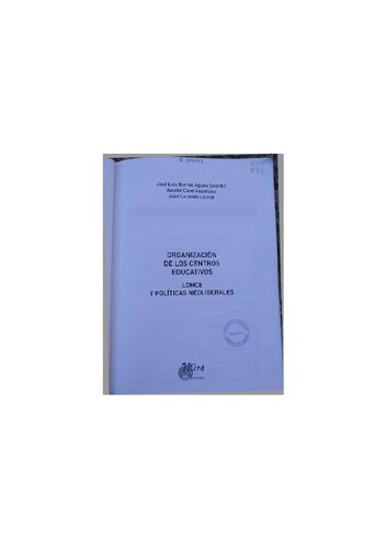 ﻿سازماندهی مراکز آموزشی LOMCE و سیاست های نئولیبرال