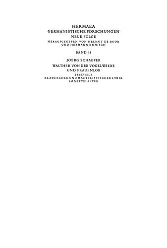 ﻿Walther von der Vogelweide و Frauenlob: نمونه هایی از شعر کلاسیک و منشی در قرون وسطی