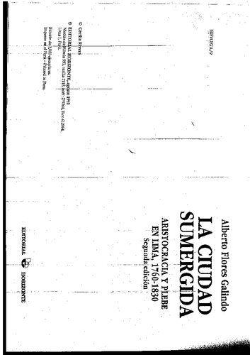 ﻿شهر غرق شده اشراف و مردم در لیما، 1760-1830