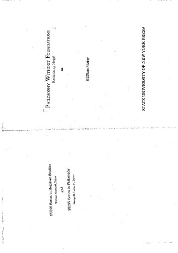 ﻿فلسفه بدون مبانی