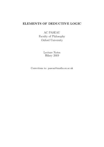 ﻿عناصر منطق قیاسی - یادداشت های سخنرانی